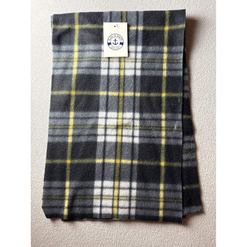 Yacht & Smith Plaid Fleece Scarf Arctic Inspired Casual‎ Winter Wear